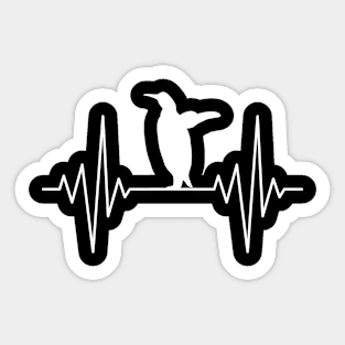 My Heart Sleeps For Penguin Design Sticker